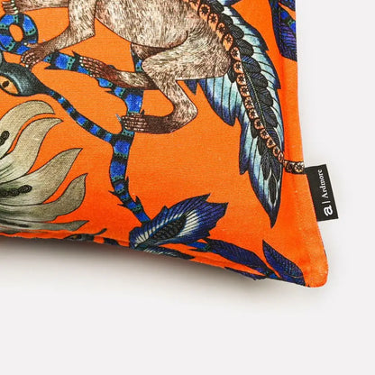 Monkey Bean Flame Linen Cushion Cover Ardmore Design