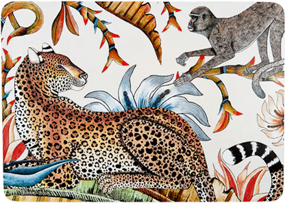 Monkey Paradise Sandstone Pair (Hardboard Placemats) Ardmore Design