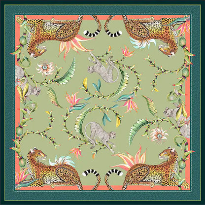 Monkey Paradise Square Tablecloth in Delta Ardmore Design