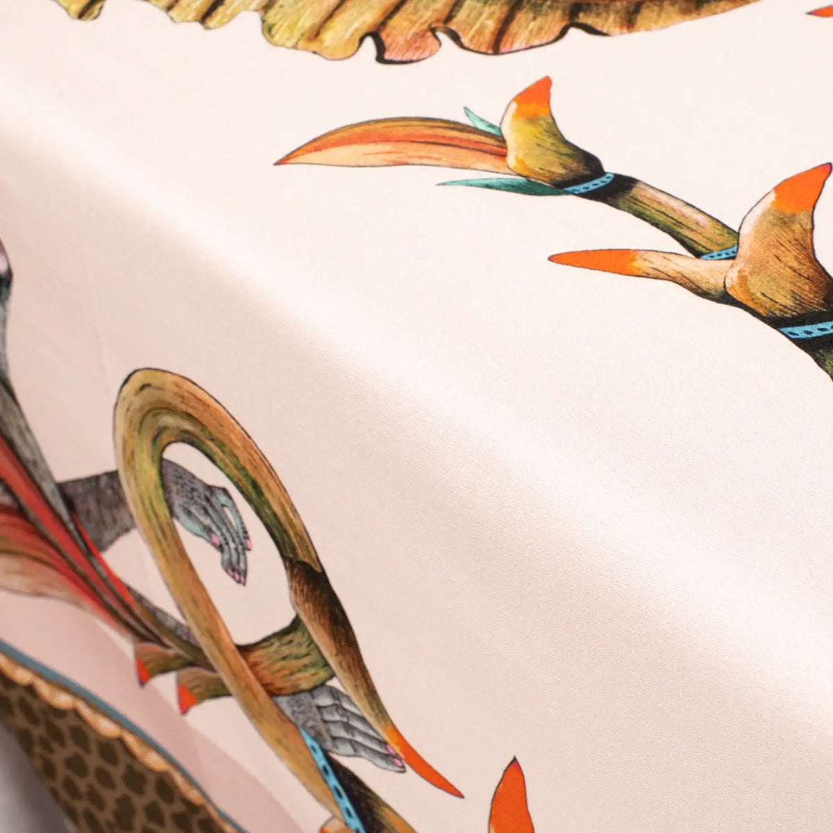 Monkey Paradise Square Tablecloth in Sandstone Ardmore Design