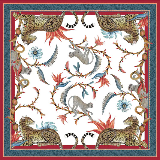 Monkey Paradise Square Tablecloth in Sundowner Ardmore Design