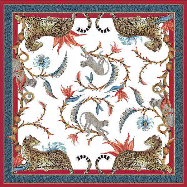 Monkey Paradise Square Tablecloth in Sundowner Ardmore Design