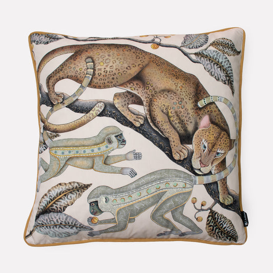 Monkey Tales Pearl Cotton Cushion Cover