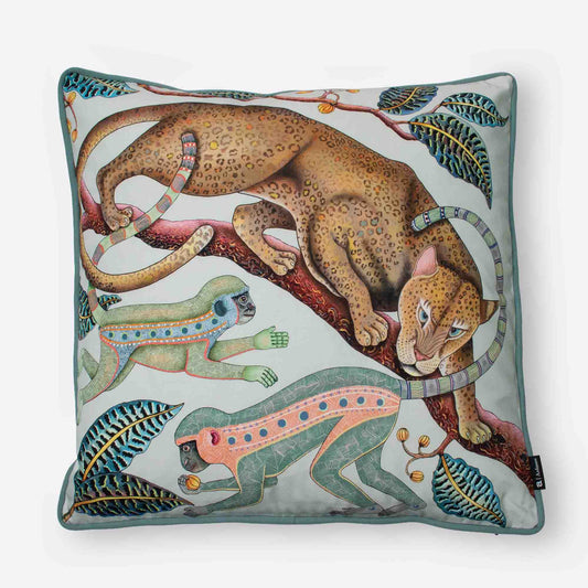 Monkey Tales Mist Cotton Cushion Cover