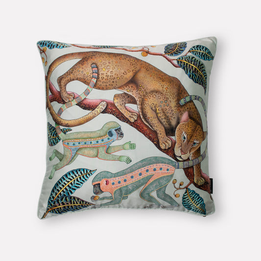 Monkey Tales Mist Silk Cushion Cover