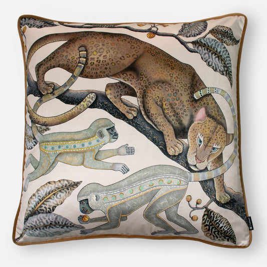 Monkey Tales Pearl Velvet Cushion Cover