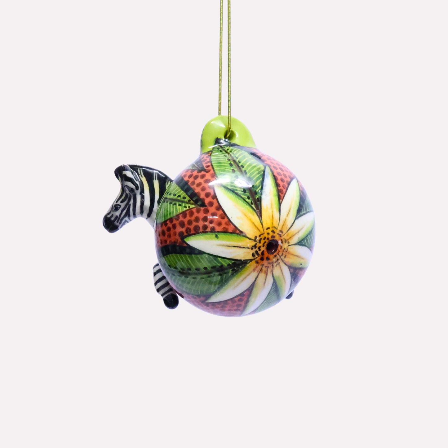 Zebra Ball Ornament