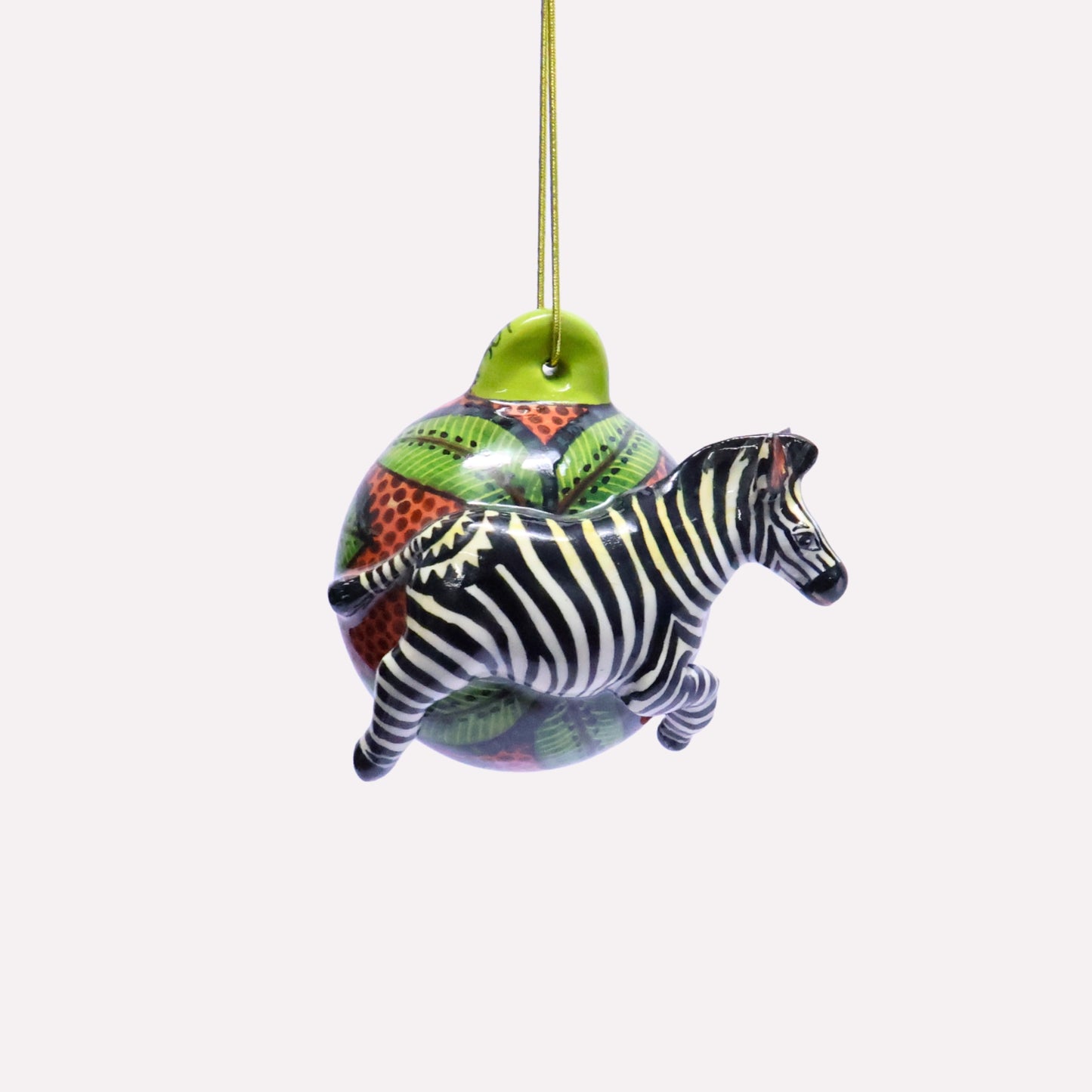 Zebra Ball Ornament