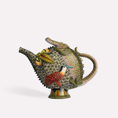 Crocodile and Jacana Teapot