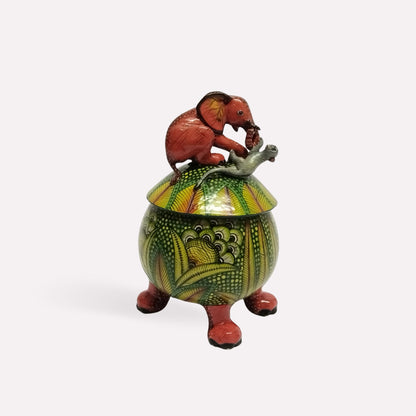 Elephant and Monkey Trinket Box
