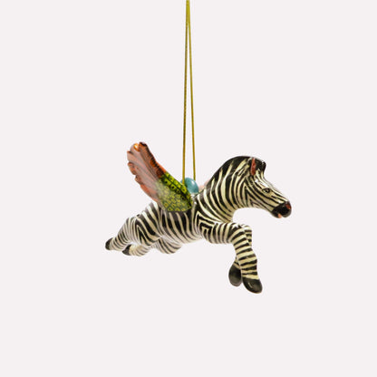 Flying Zebra Ornament
