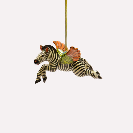 Flying Zebra Ornament