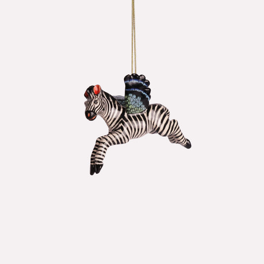 Flying Zebra Ornament