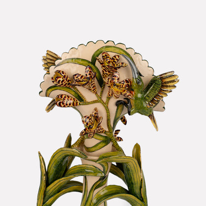 Leopard and Sunbird Vase