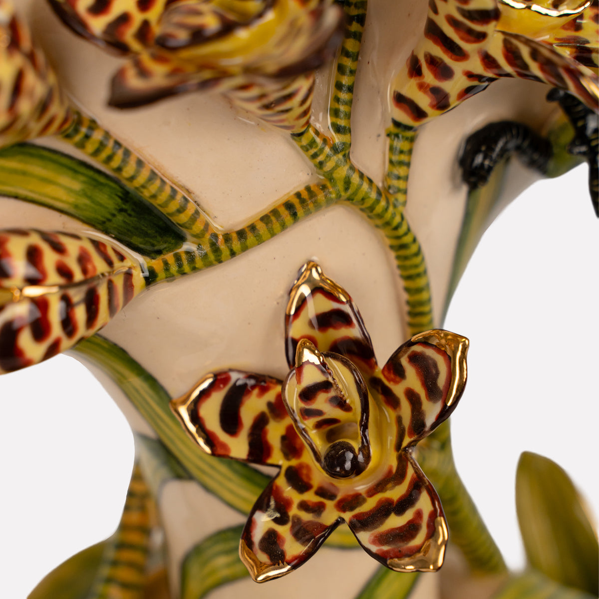 Leopard and Sunbird Vase