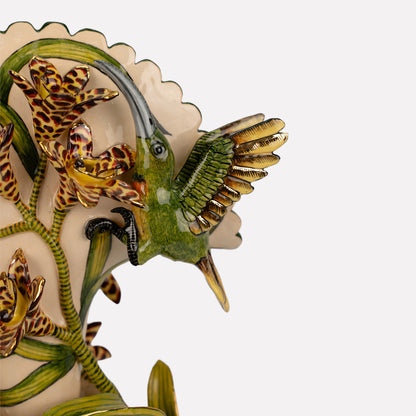 Leopard and Sunbird Vase