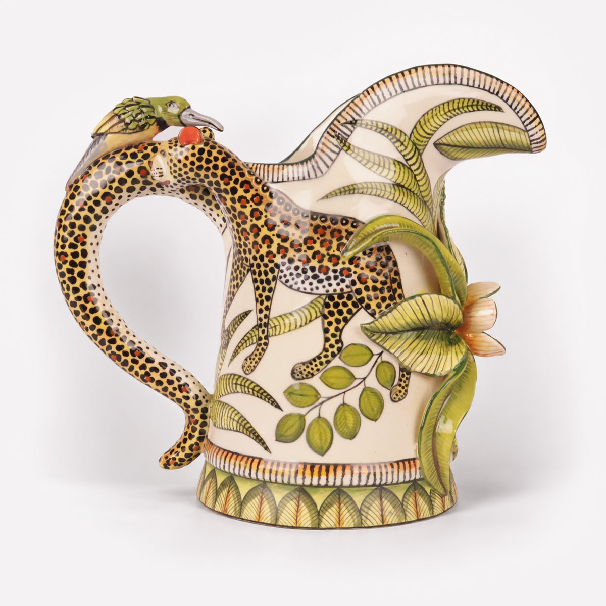 Leopard & Sunbird Jug
