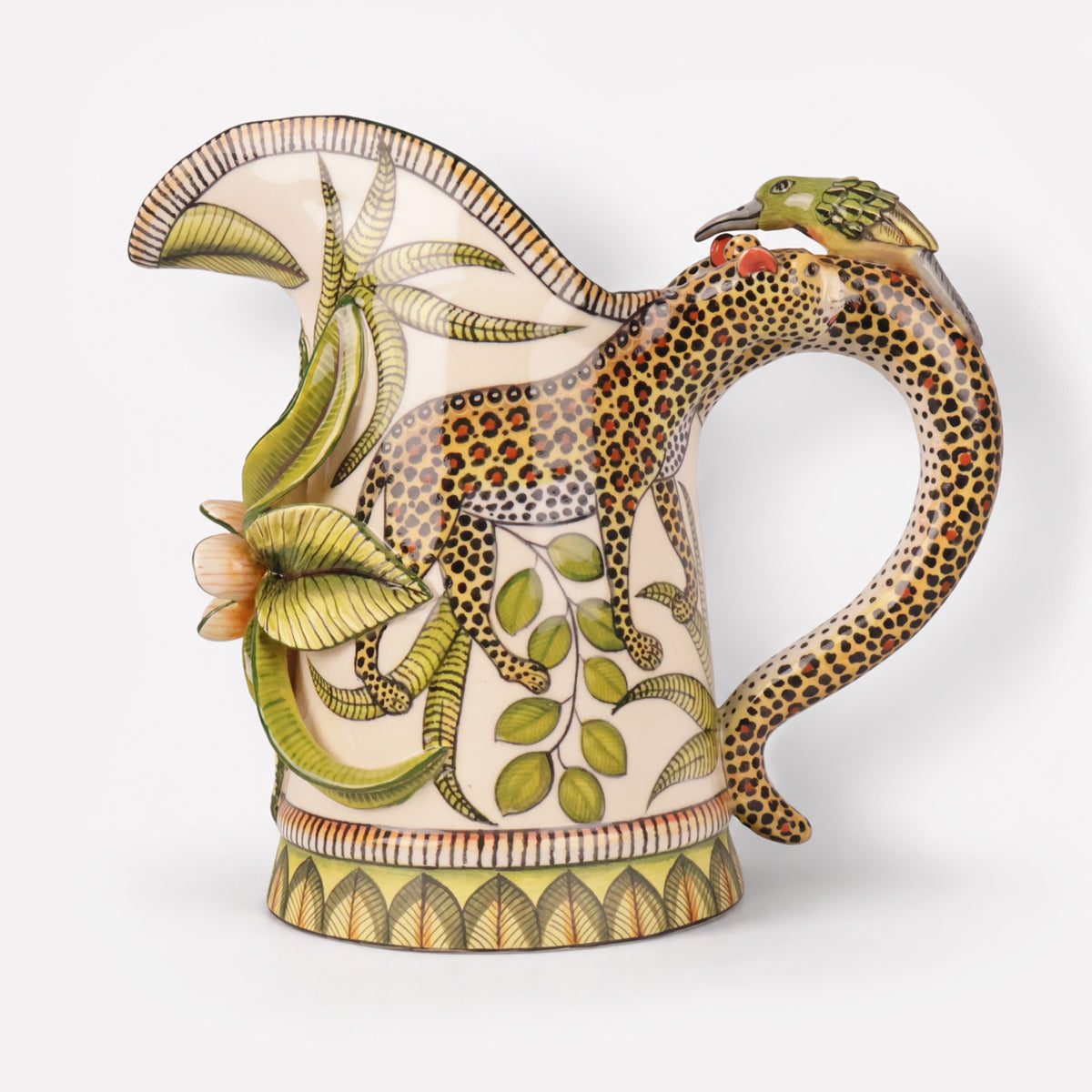 Leopard & Sunbird Jug
