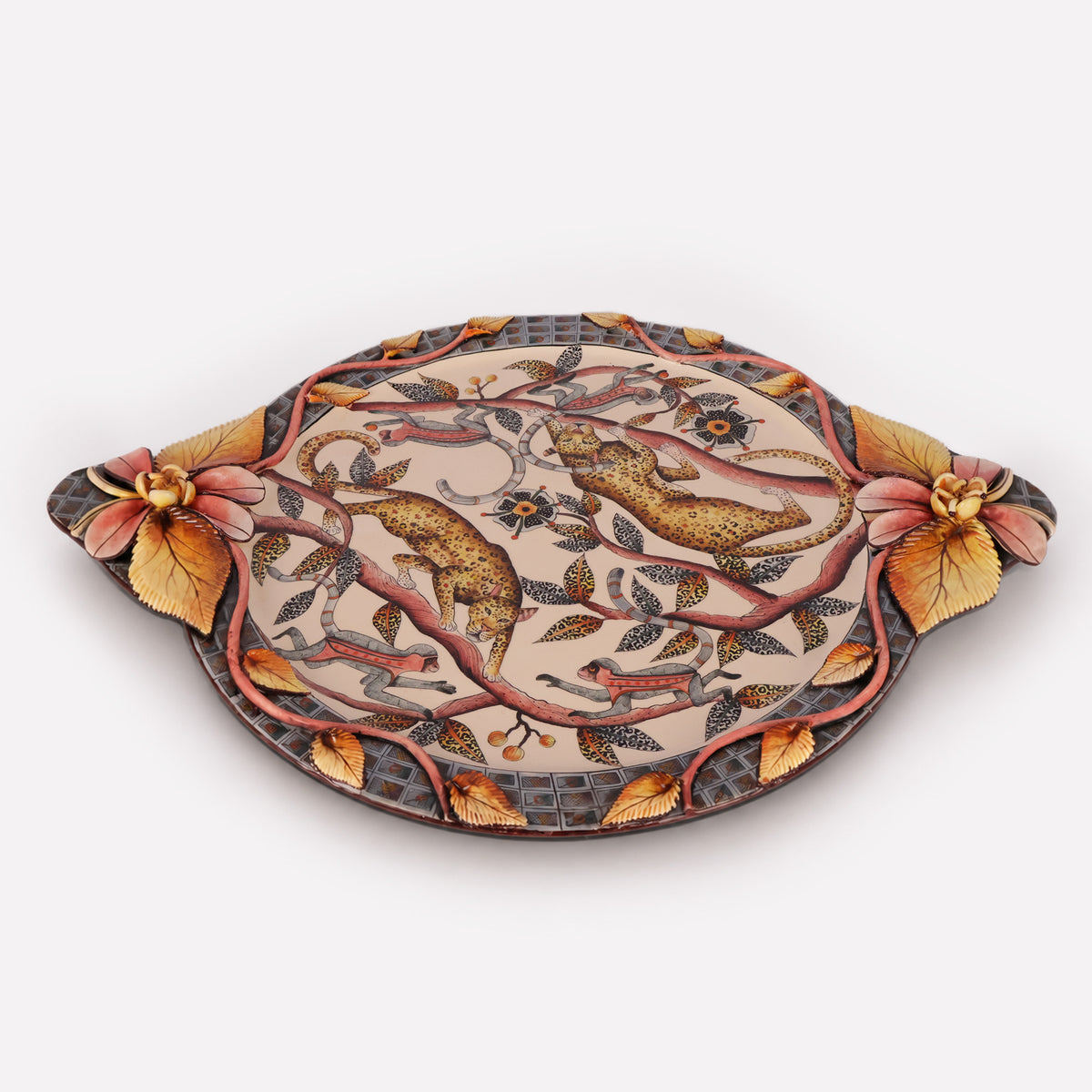 Leopard and Monkey Platter