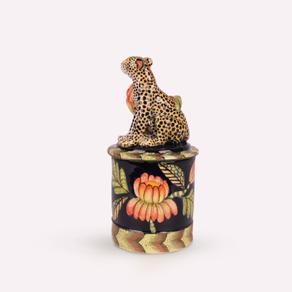 Leopard and Protea Spirit Candle
