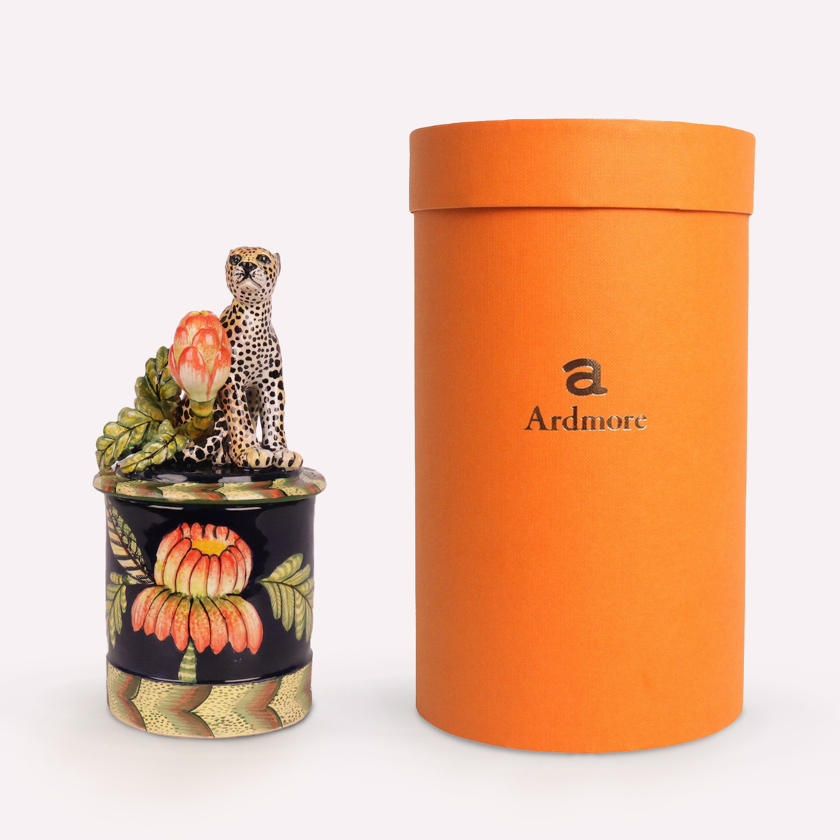 Leopard and Protea Spirit Candle
