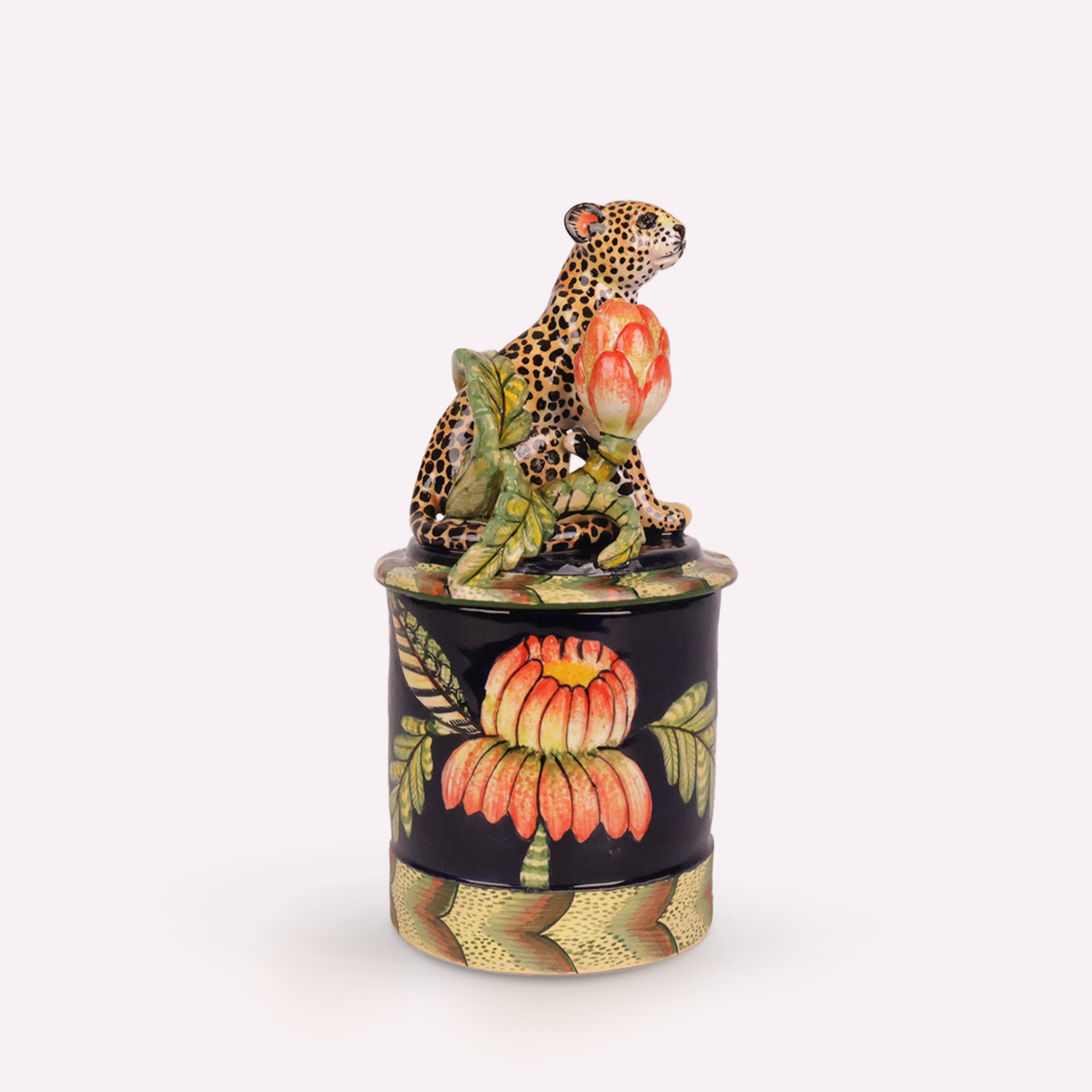 Leopard and Protea Spirit Candle