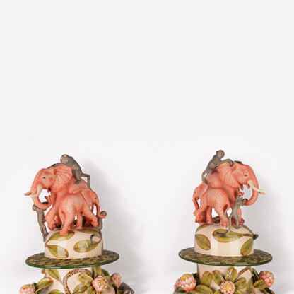 Elephant, Leopard & Monkey Vessels