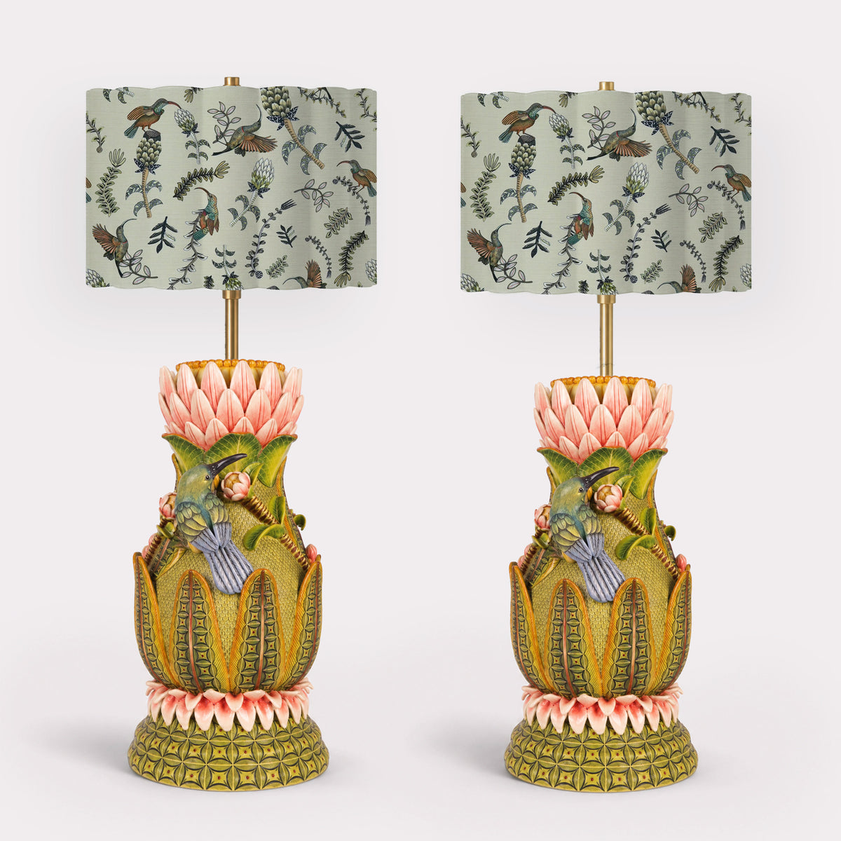 Sunbird & Protea Lamp Bases