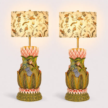 Sunbird & Protea Lamp Bases