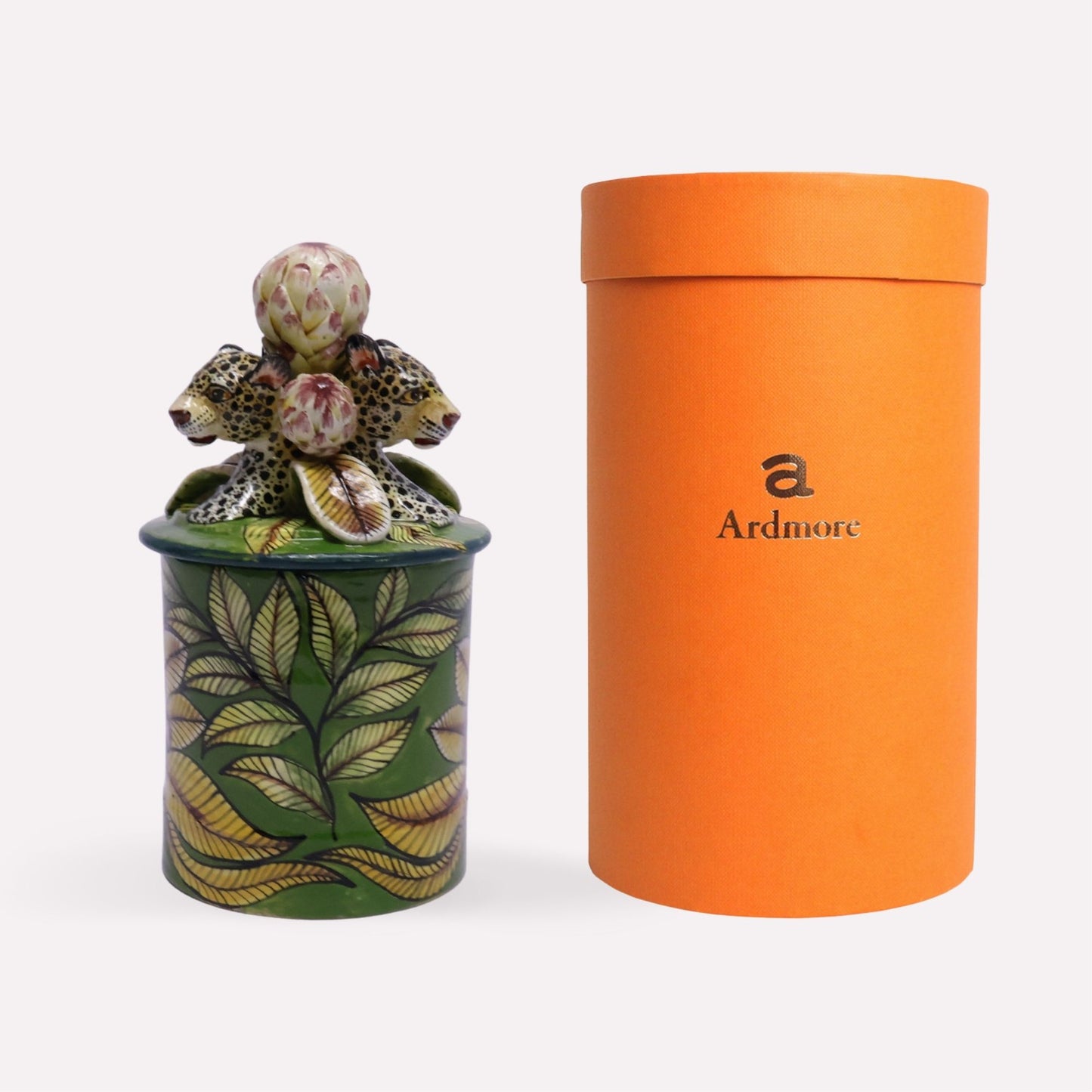 Leopard and Protea Spirit Candle