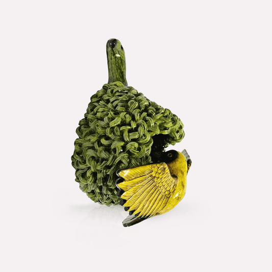Masked Weaver & Nest Sculpture