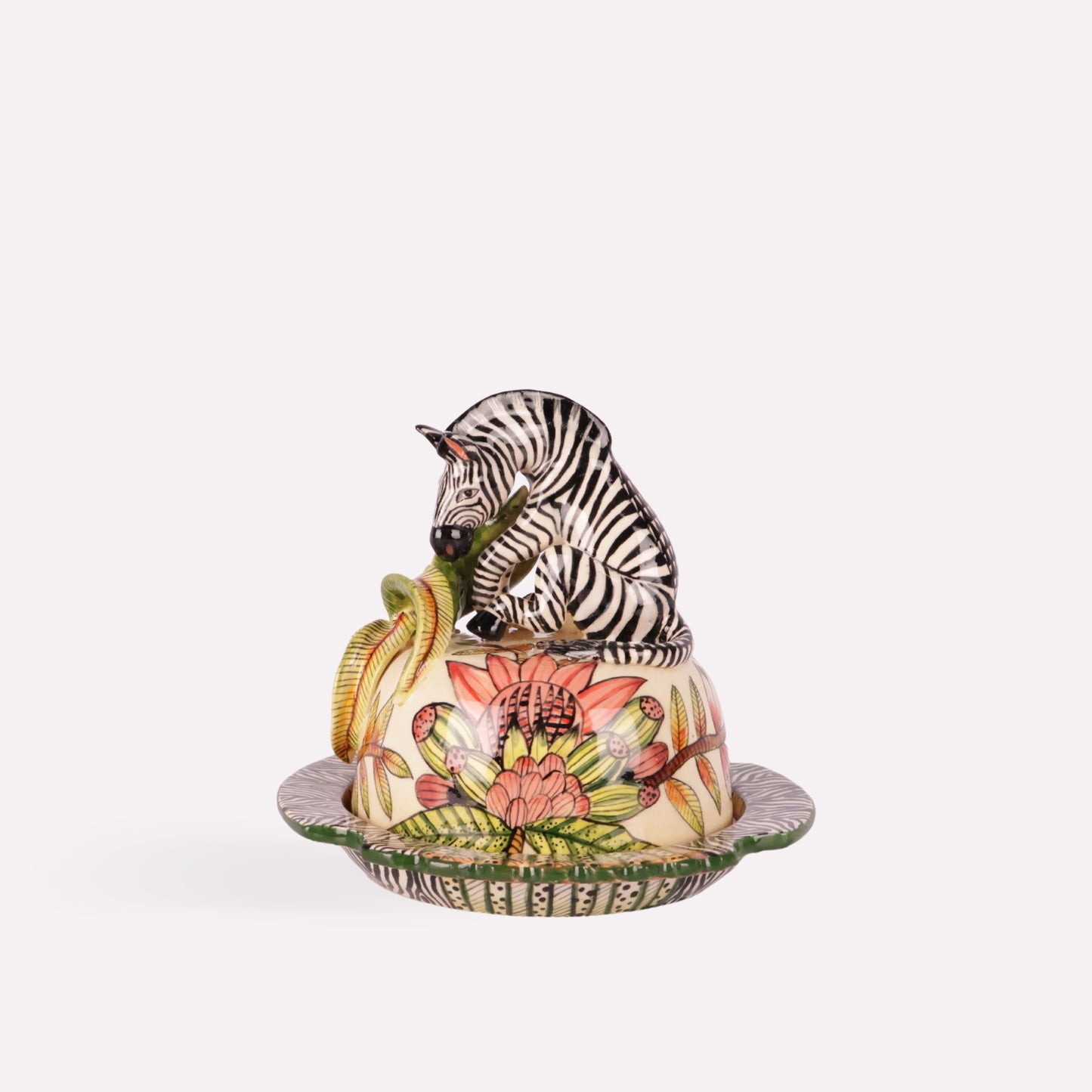 Zebra Butter Dish