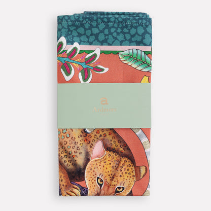 Monkey Tales Napkins in Coral (PAIR)