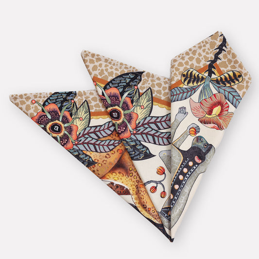 Monkey Tales Napkins in Stone (PAIR)