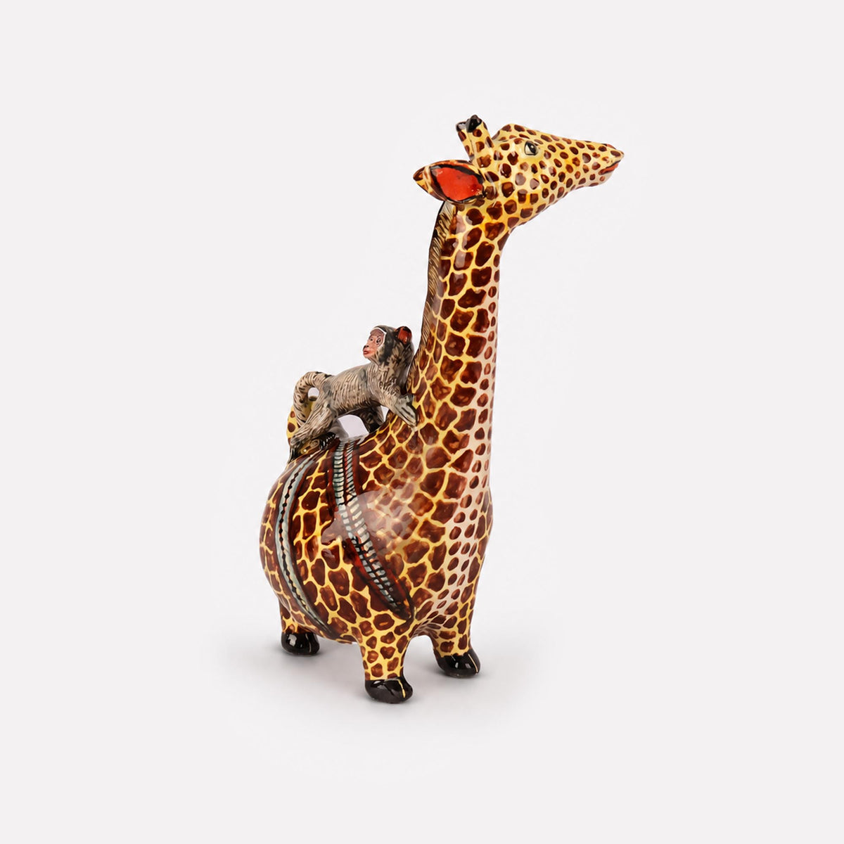 Giraffe and Monkey Chubby Sculpture