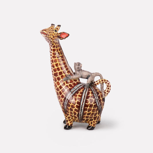 Giraffe and Monkey Chubby Sculpture