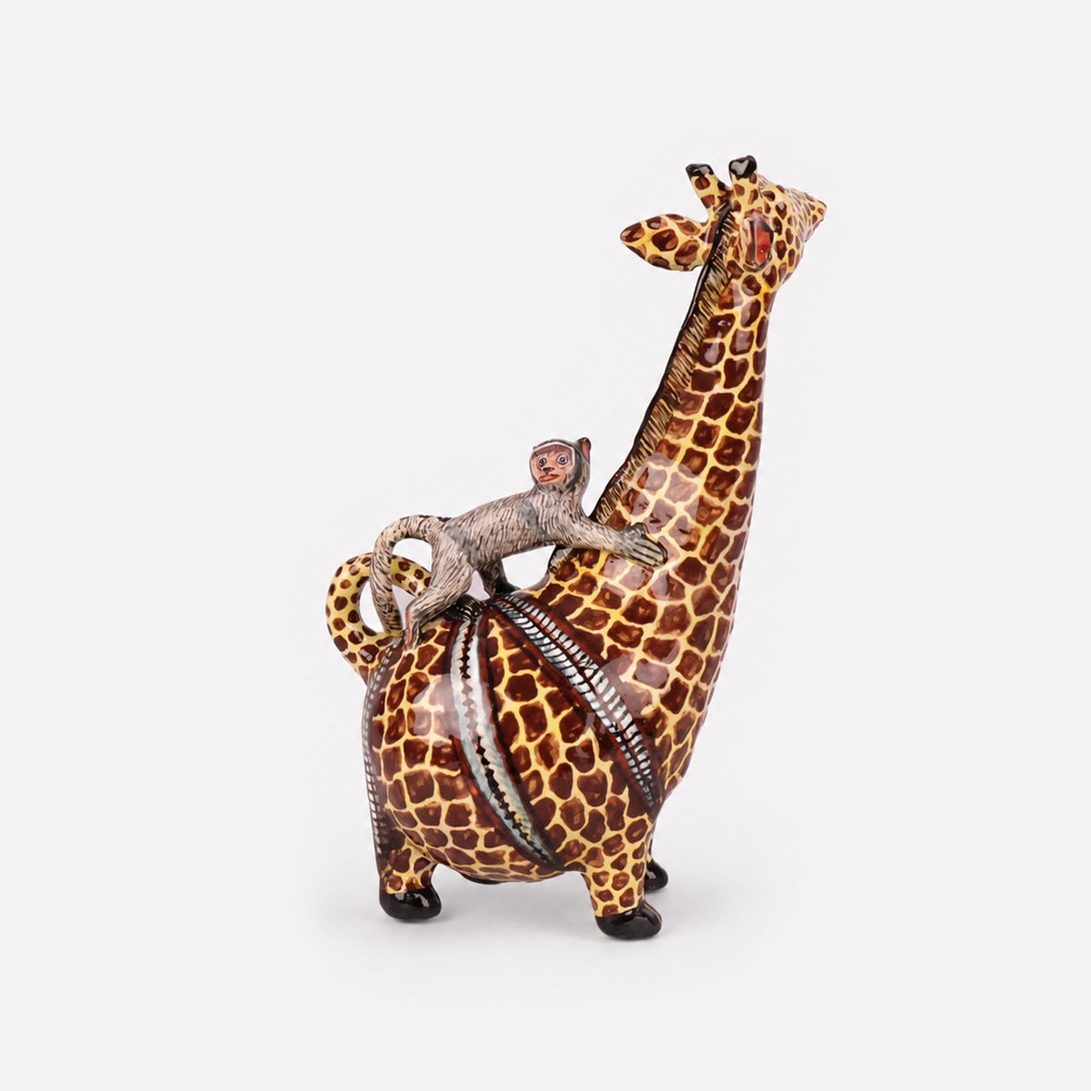 Giraffe and Monkey Chubby Sculpture