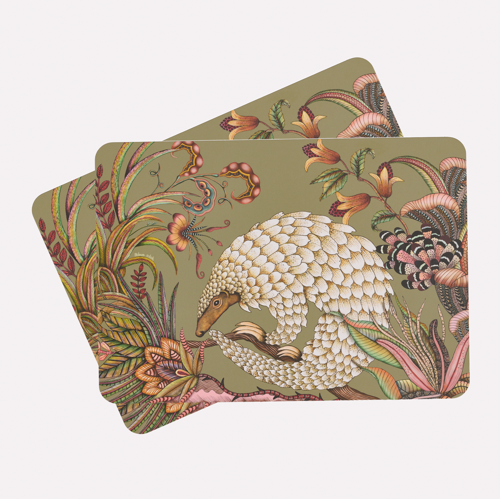 A neatly stacked set of the placemats, displaying the thickness and quality of the material.