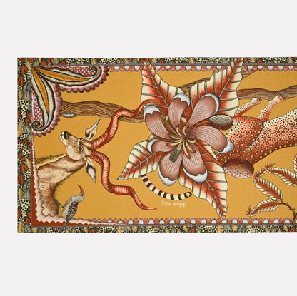 Pangolin Park Table Runner in Flame halsted-design-uk.myshopify.com