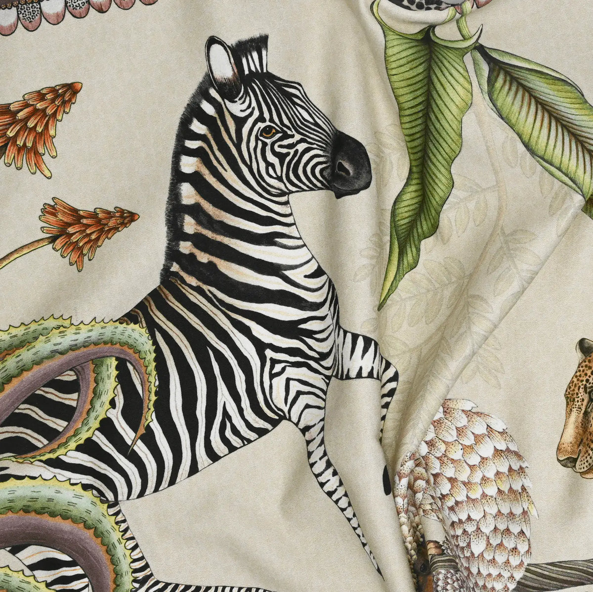 Pangolin Park Table Runner in Stone halsted-design-uk.myshopify.com