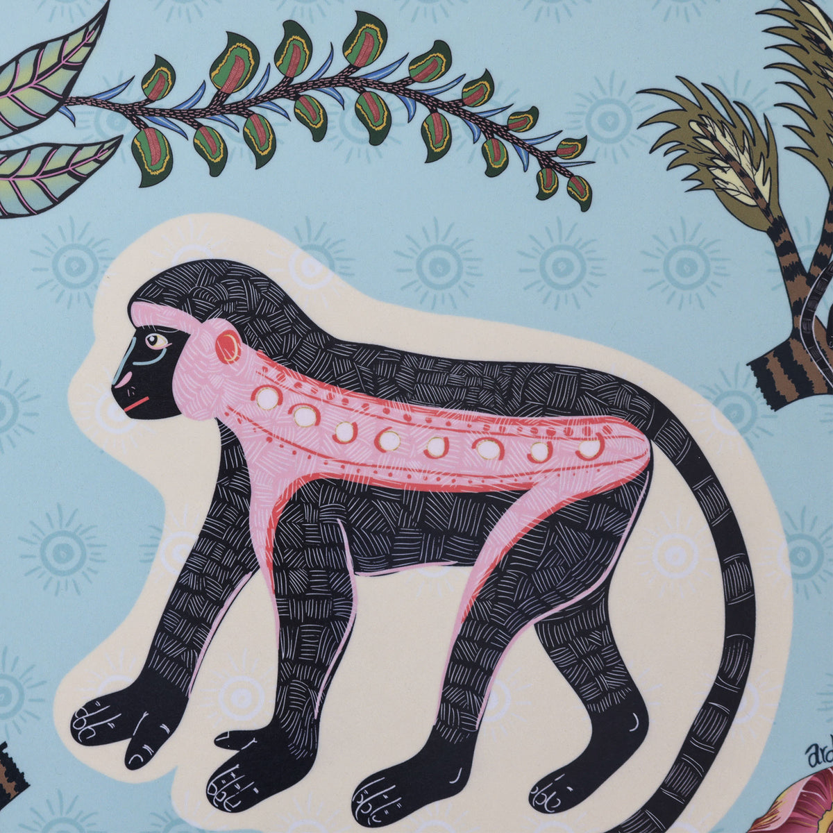 Meandering Monkey Oasis Pair (Hardboard Placemats)