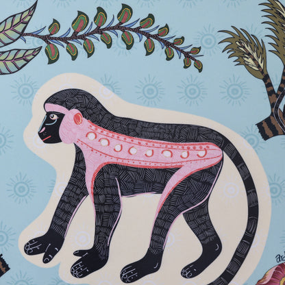 Meandering Monkey Oasis Pair (Hardboard Placemats)