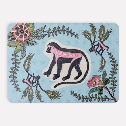 Meandering Monkey Oasis Pair (Hardboard Placemats)