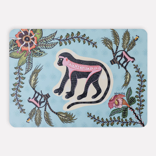 Meandering Monkey Oasis Pair (Hardboard Placemats)
