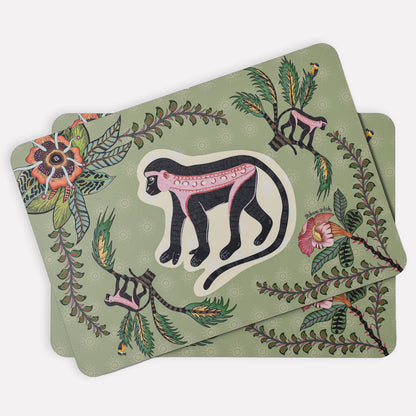 Meandering Monkey Delta Pair (Hardboard Placemats)