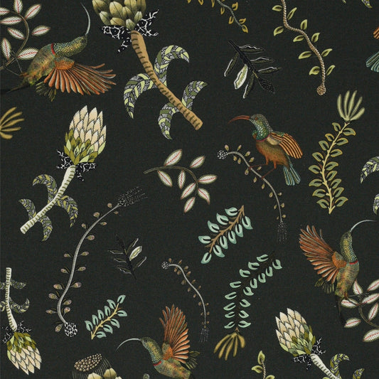 Protea Garden Dust Linen Fabric