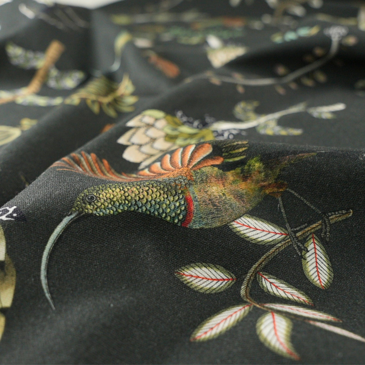 Protea Garden Dusk Linen Fabric