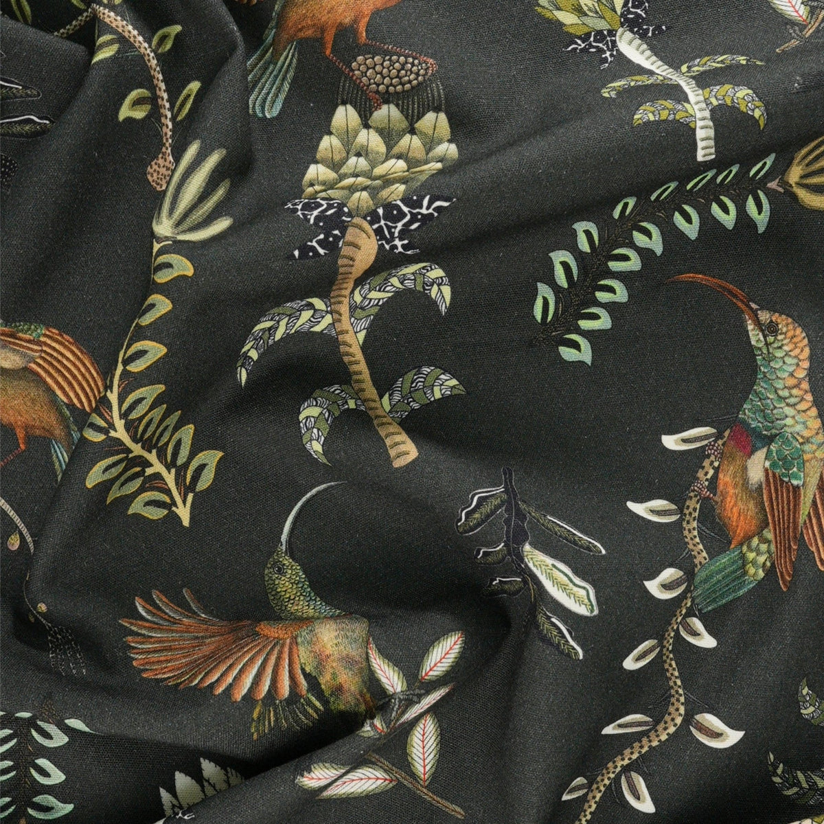 Protea Garden Dusk Linen Fabric
