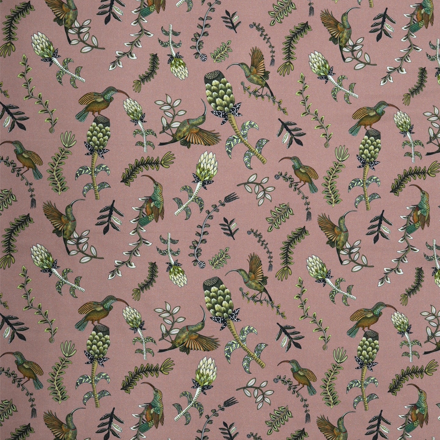 Protea Garden Magnolia Linen Fabric