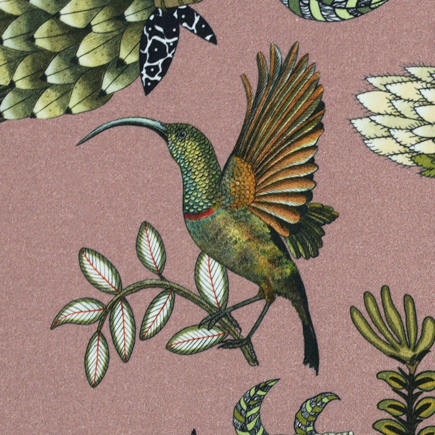 Protea Garden Magnolia Linen Fabric